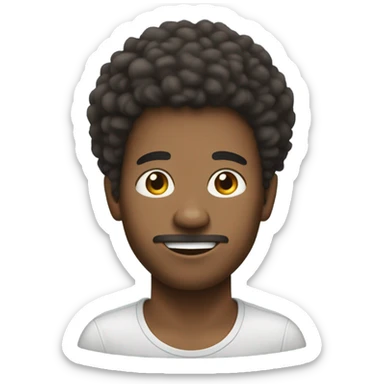 unkempt afro emoji sticker