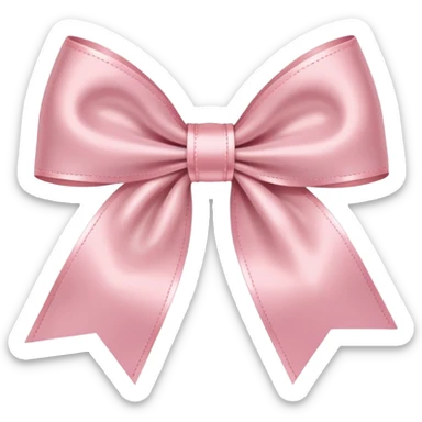 light pink bow with thin ribbon sticker