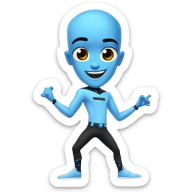 megamind doing tiktok dances sticker