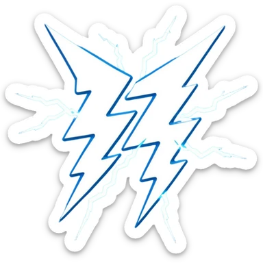 double lightning bolt sticker