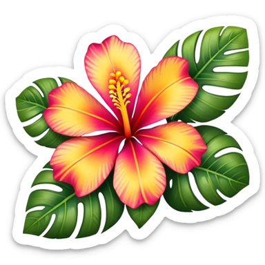 Once hawaiian flower sticker
