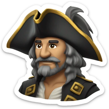 Pirate captain ￼ sticker