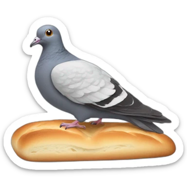 informal pigeon bread sticker