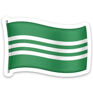 Bandera Andalucía  franja verde, blanca y verde horizontales sticker