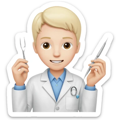 Tooth extracted holded by tweezer out of pocket  sticker