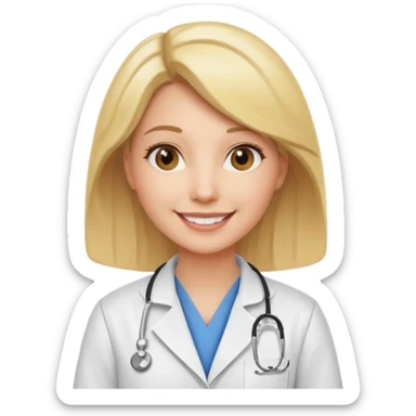 female blonde vet sticker