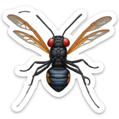 Spider wasp sticker