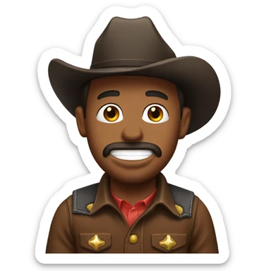 Cowboy with chewing tobacco  sticker