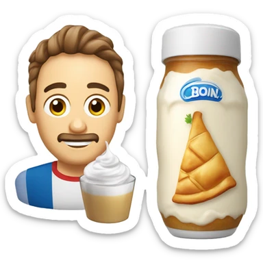 Serbian burek and yogurt in a bottle  sticker