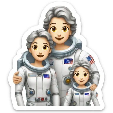 Astronautas fazendo coração com as mãos  sticker