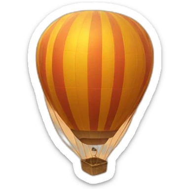 hot air balloon through the desert sticker