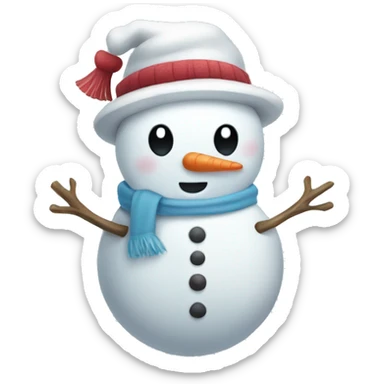 cute snowman sticker