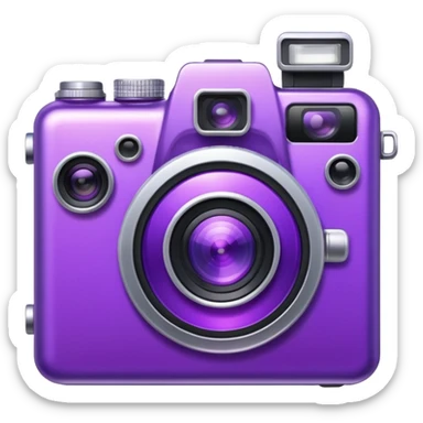 Glitter Hot Camera Purple sticker