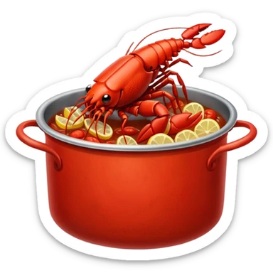 a lot of crayfish in the pot sticker