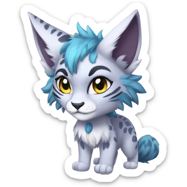 Anthro Sona Lynx-Fakémon Full Body sticker