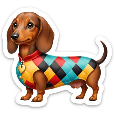 Dachshund arlequín sticker