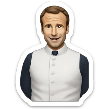 Macron énervé qui tire la langue sticker