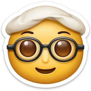 Усы на чашке кофе в очках sticker