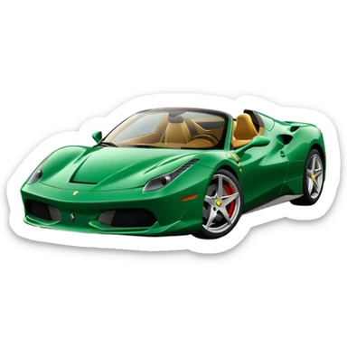 green ferrari sticker