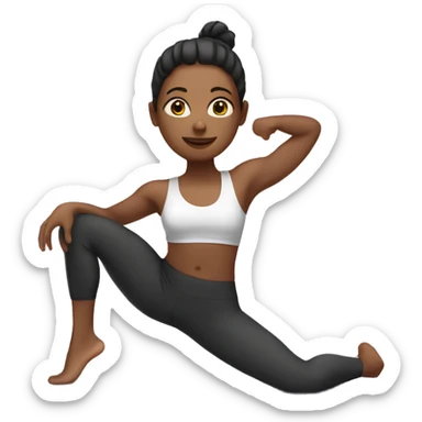Girl doing pilates sticker