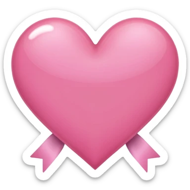A pink heart design by pink ribon sticker