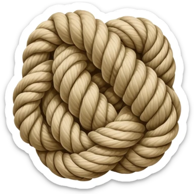 simple rope knot, tied knot, Knotenpunkt sticker