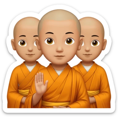 Buddha monks sticker