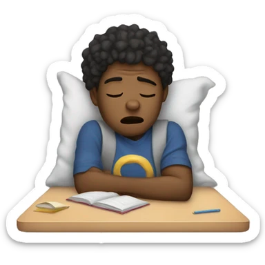 Tired of school wants to sleep sticker