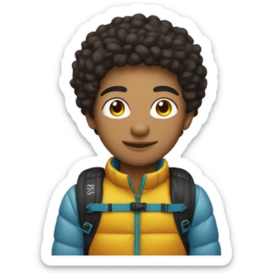 Lightskin Boy with Ski sticker