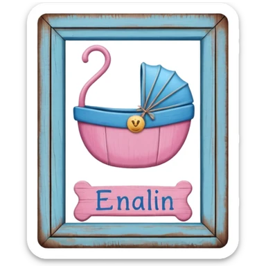 baby announcement sign sticker