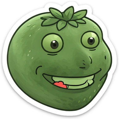 smiling trippy strawberry aesthetically pleasing sticker