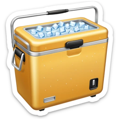 Cooler with ice in it sticker