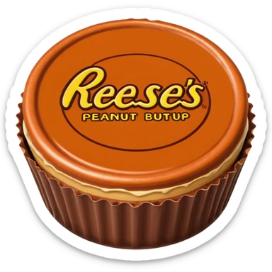 reeses peanut butter cup exact replica sticker