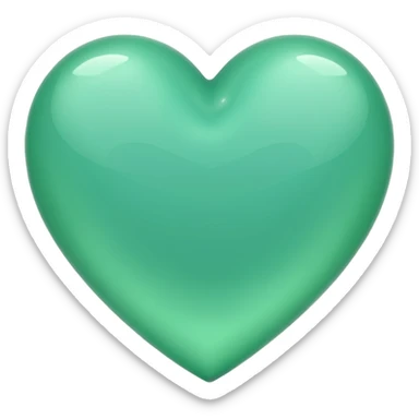 green heart looking ios but the color is more like seaform sticker