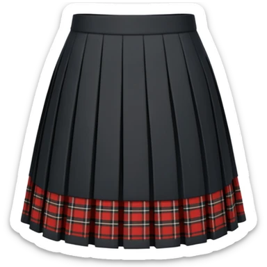 black plaid scottish skirt sticker