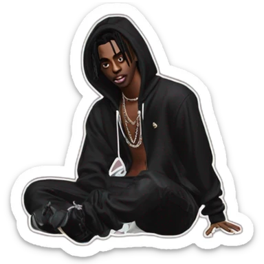 vamp playboi carti in Balenciaga and durag sticker