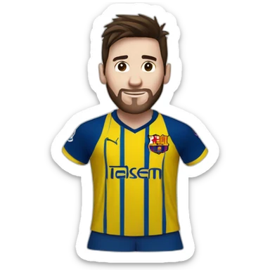 Messi con la camiseta de boca sticker