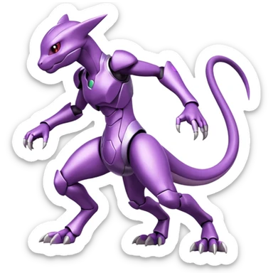 Genesect-Mewtwo-Fakémon-hybrid-creature (full body)  sticker