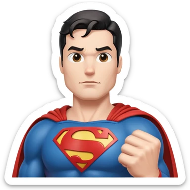 superman with cape sticker