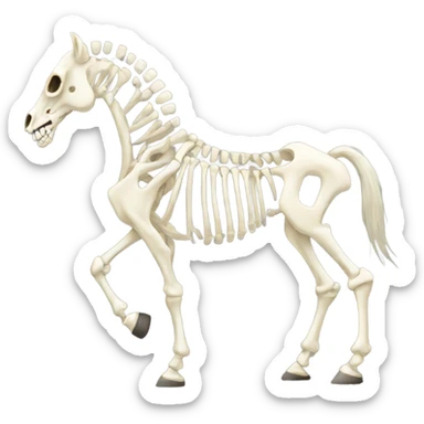 Horse skeleton sticker