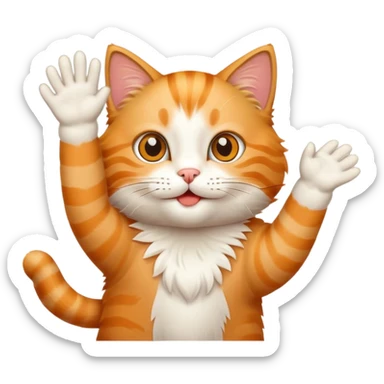 Кіт махає привіт sticker