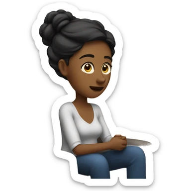 Wife watching tv sticker