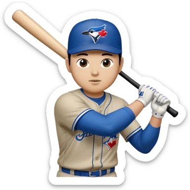 MLB TORONTO BLUE JAYS hitting Ohtani from LA Dodgers with a bat sticker