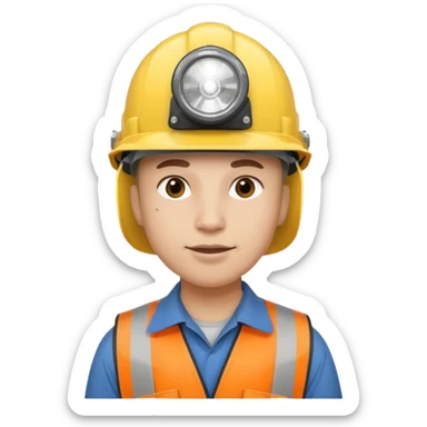 mole, drill, worker, helmet, headlamp sticker