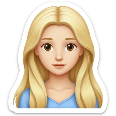 BLONDE GIRL WITH LONG HAIR, VERY PRETTY sticker