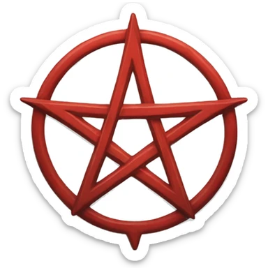 Red Pentagram sticker
