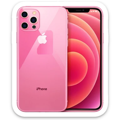 Create me a pink iPhone 17 pro image with the screen in a straight position. png sticker