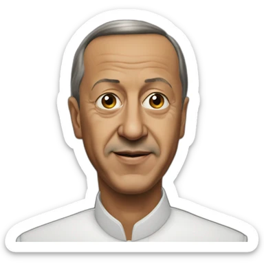 Black skinned Recep Tayyip Erdogan sticker