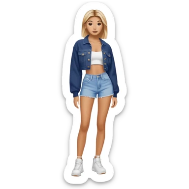 Hailey bieber en voyant tout le corps  sticker