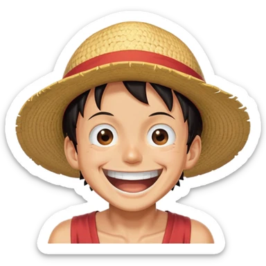Luffy laugh sticker